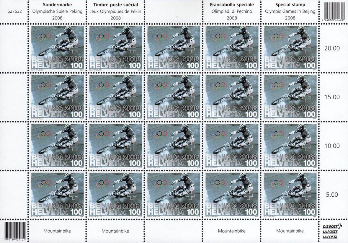 Tutti i francobolli: Bogen Olympische Spiele Peking - BMX** – Nuovo (secondo la descrizione) da Dottikon venduto da haeusibuh5