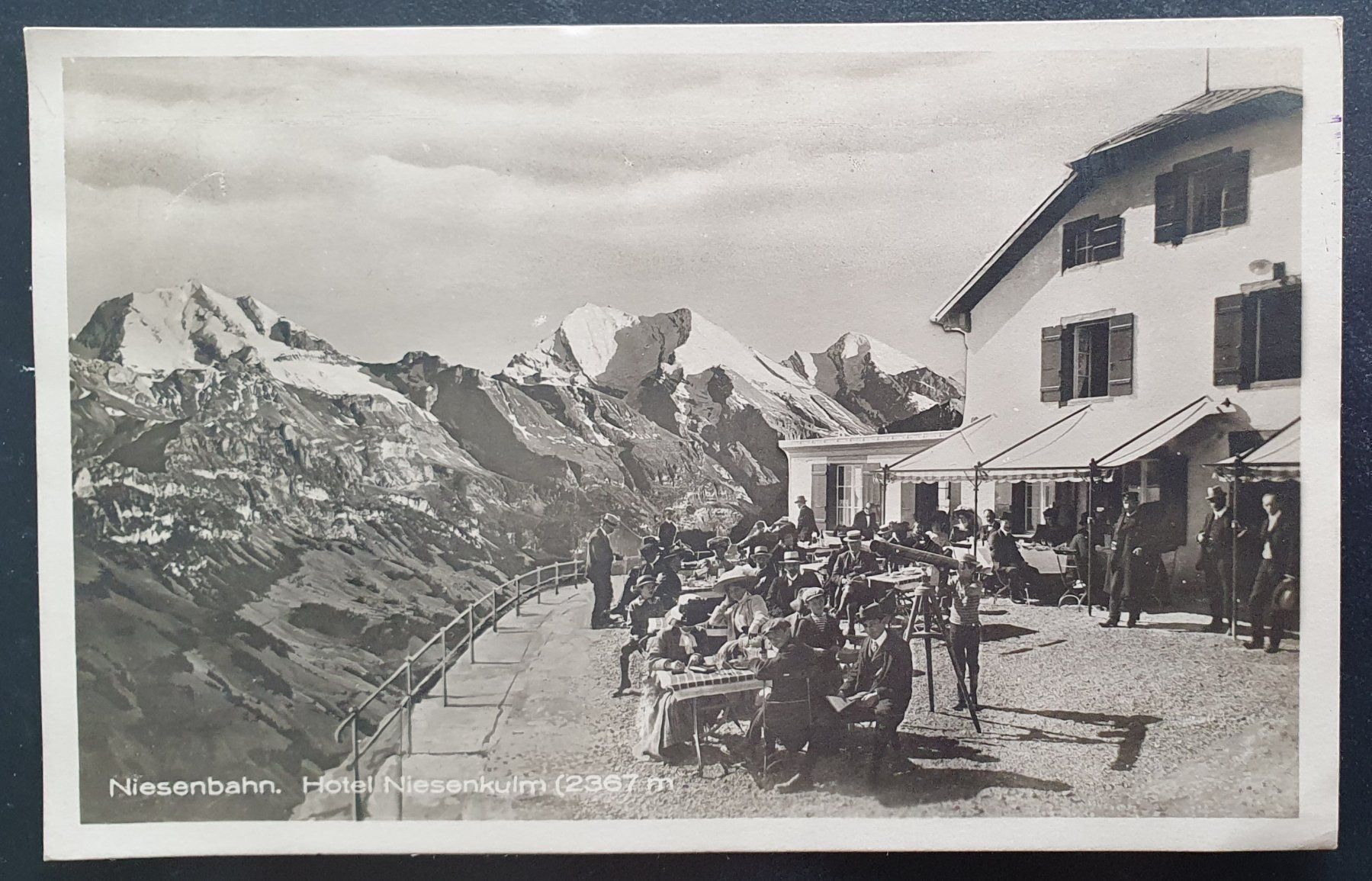 Cartoline postali: Niesenbahn - Hotel Niesenkulm 1928 – Usato da Kreuzlingen venduto da Rschweiz1