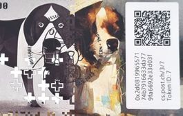 Crypto Stamp «FIDO», ID 7, ERSTTAGSSTEMPEL, SEHR SELTEN!