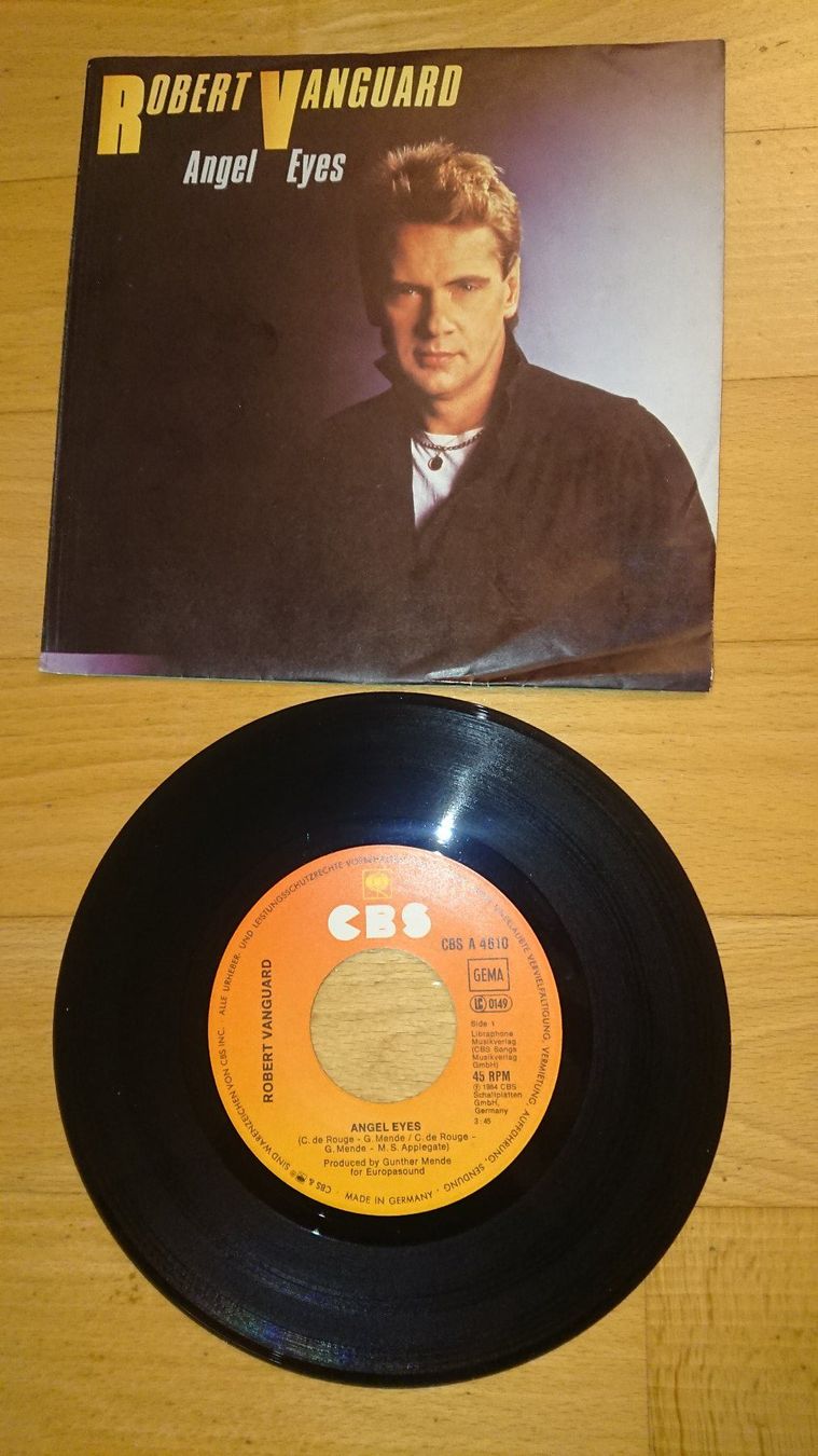 Schallplatten: Robert Vanguard - Angel Eyes - Single 1984 – Gebraucht aus Egg b. Zürich von orwell1984