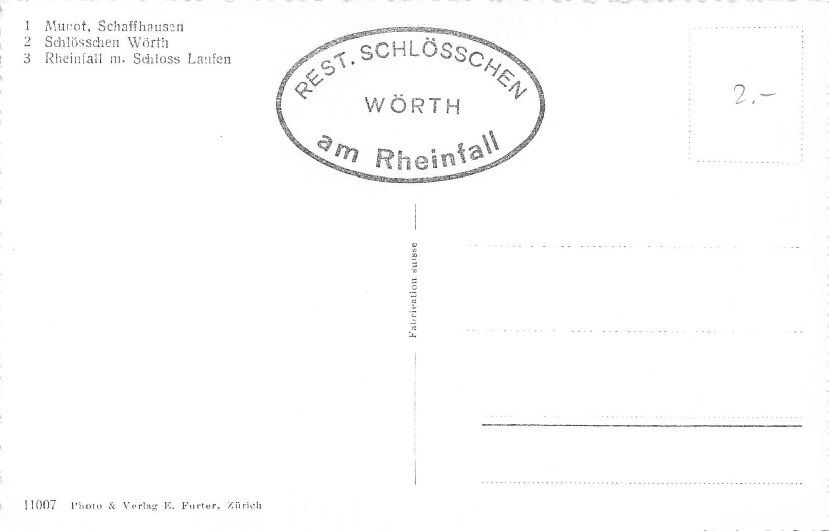 Ansichtskarten: Rheinfall Litho – Gebraucht aus Biasca von Blenio71 1