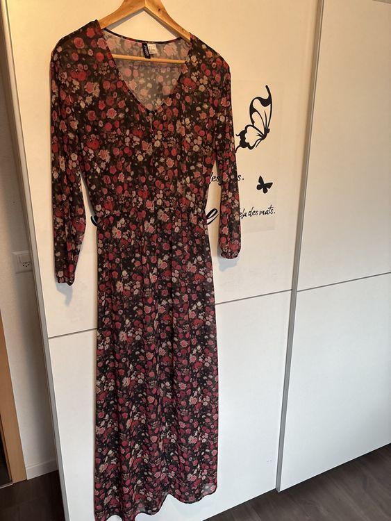 Robe longue fleurs - Maison de Couture Serbin'S