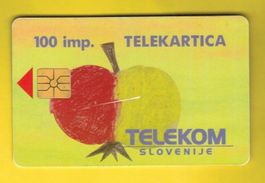 Telefonkarte Slowenien. Apfel