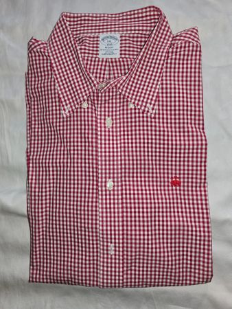 Chemise 2XL, à carreaux rouge, Brooks Brothers, regent