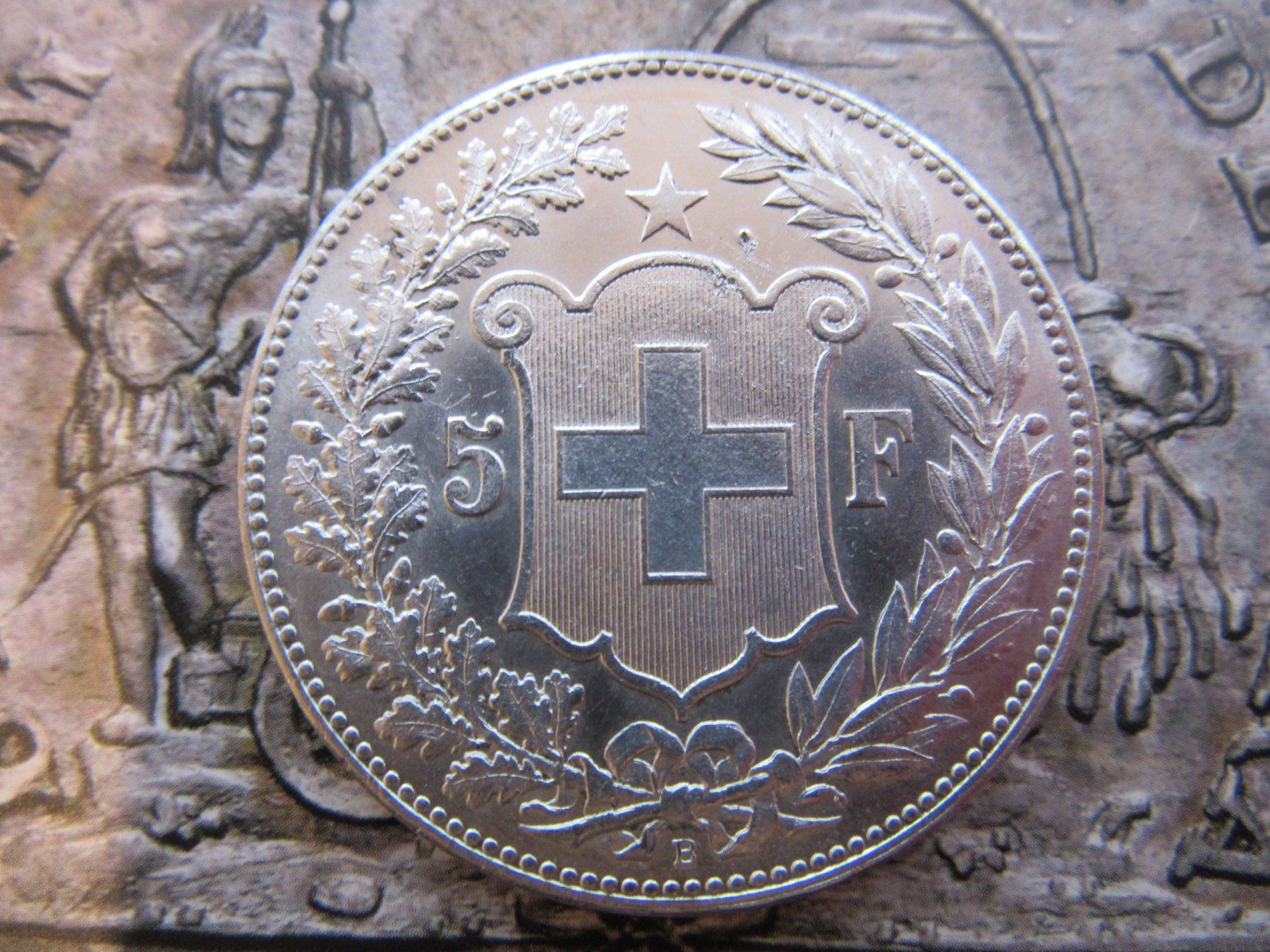 Alle Münzen: 5 FRANKEN 1890 SCHWEIZ AG 900 SILVER TOPPPPPP – Gebraucht aus châtelaine von VrenliNumis86 2