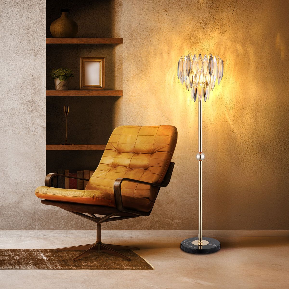 Lampade: Stehleuchte, Kristall, 165 cm Höhe – Nuovo (secondo la descrizione) da Kreuzlingen venduto da Smart-Light