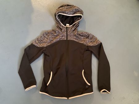 Trainerjäckli, schwarz-weiss, Gr. 158