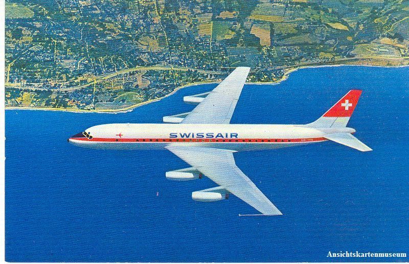 Ansichtskarten: Swissair - DC 8 + ca. 1965 – Gebraucht aus Emmenbrücke von teestube