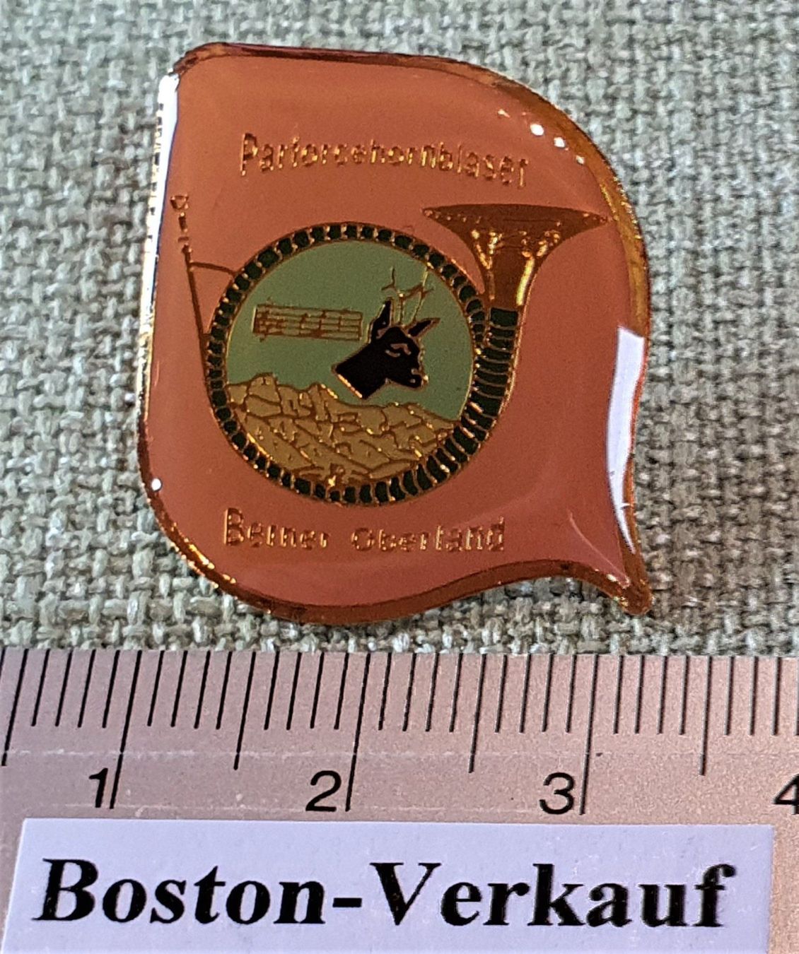 Placchette & Badge: D950 - Pin Parforcehornblaser Berner Ob. – Usato da Reinach BL venduto da Boston-Verkauf 1