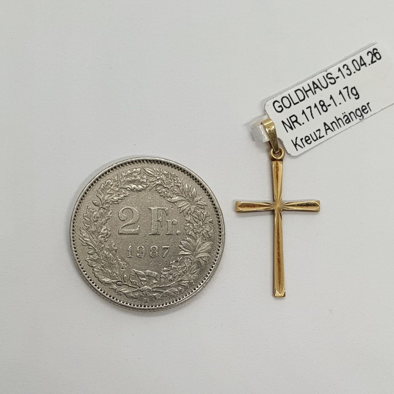 Anhänger: Echt 18K Gold - Kreuz Anhänger – Gebraucht aus Luzern von Luzern-Goldhaus 4