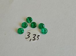 NEW PRICE / LOT 6 EMERAUDES BRESILIENNES 3,35 mm