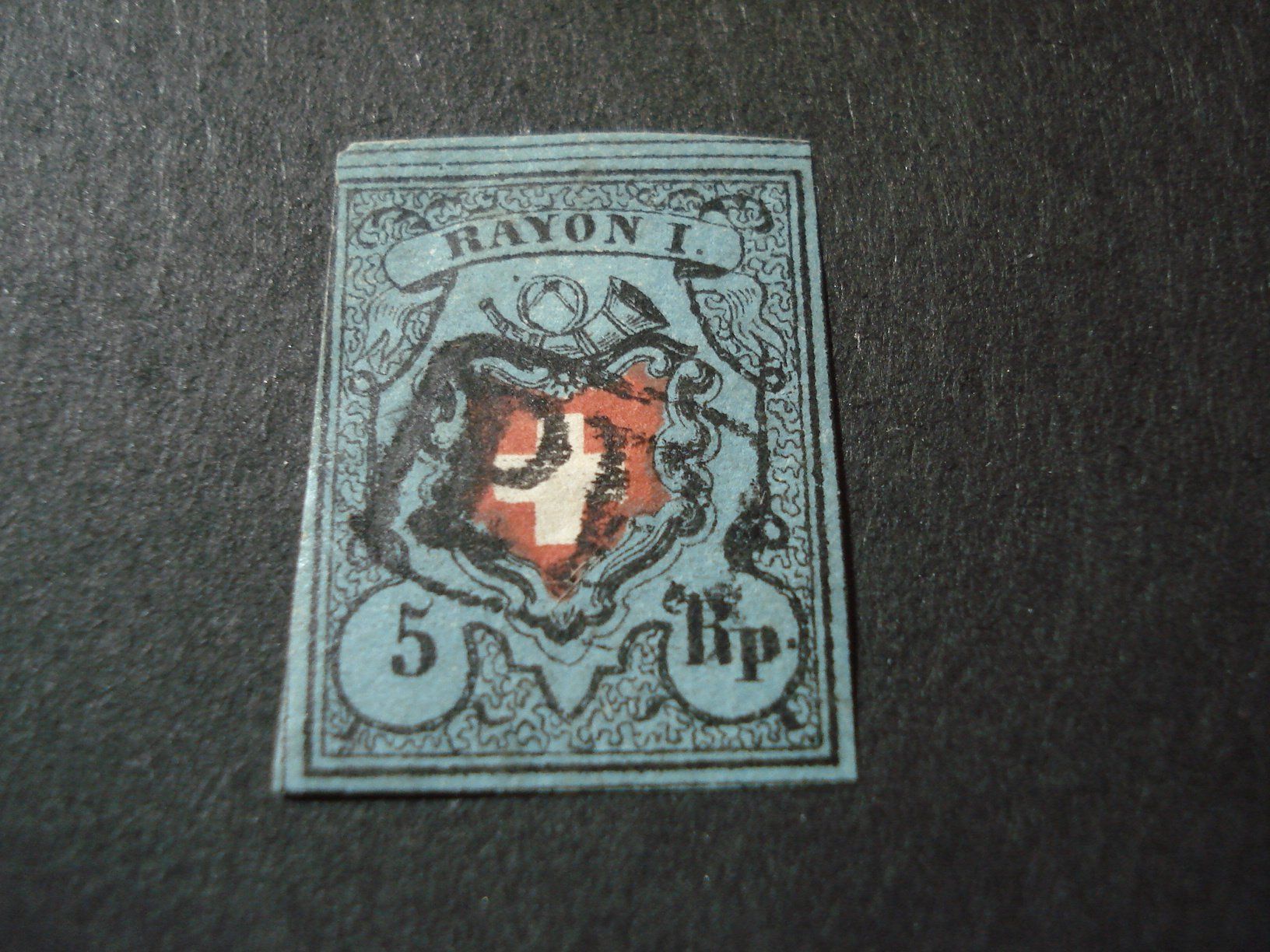 Tous les timbres: Marke Rayon I, Dunkelblau, Stempel PP – D'occasion à Niederwil AG par morostahu