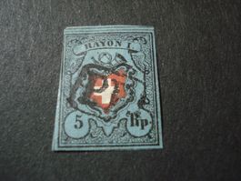 Marke Rayon I, Dunkelblau, Stempel PP