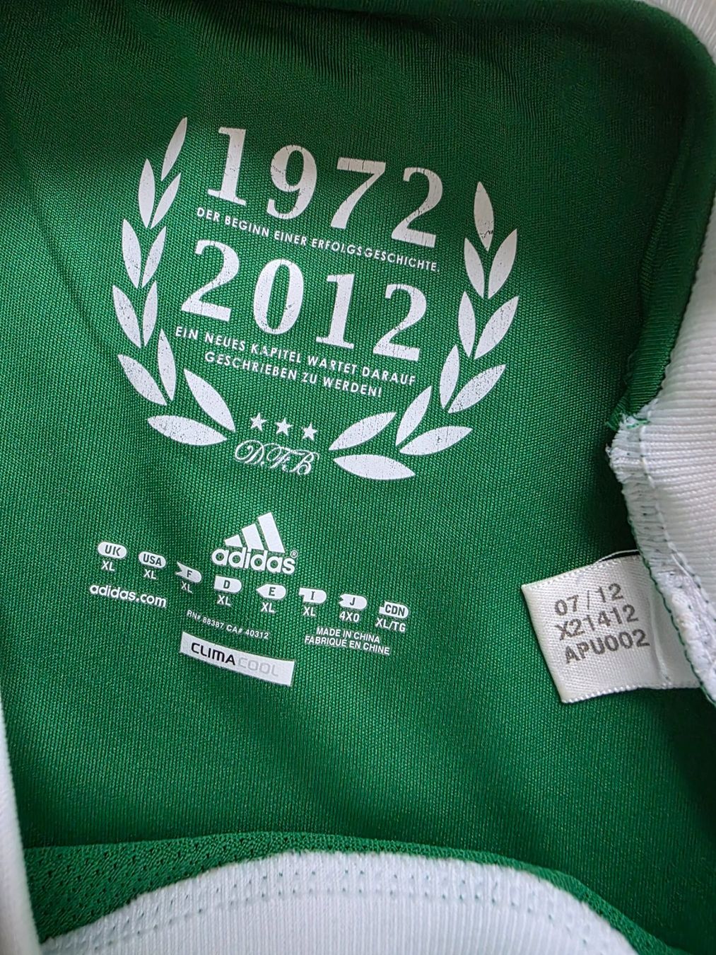 Adidas Canottiere & Pantaloni: DEUTSCHLAND 2012 TRIKOT XL – Usato da Lüchingen venduto da Jersey_Time 2
