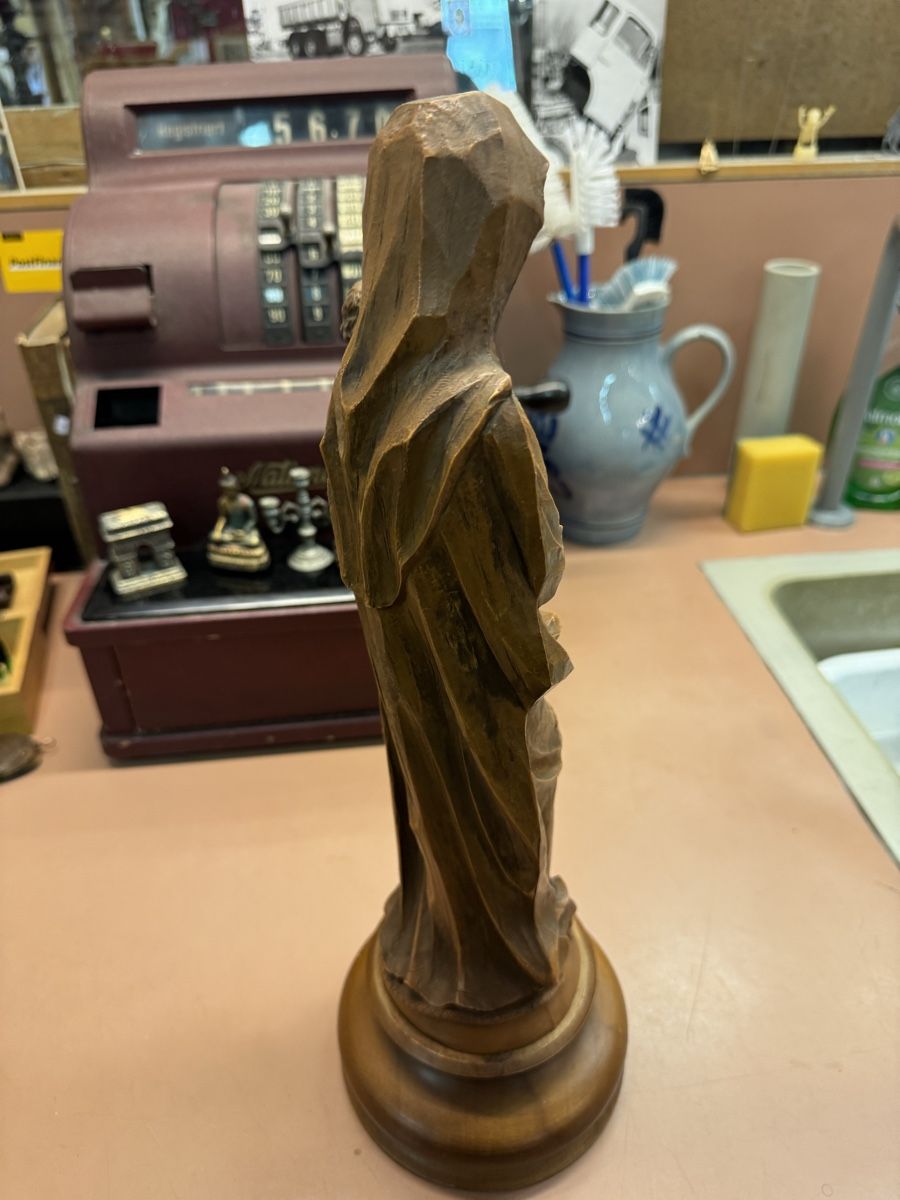 Figuren: Marienfigur mit Kind geschnitzte Holzstatue – Gebraucht aus Chur von Meriva0 2