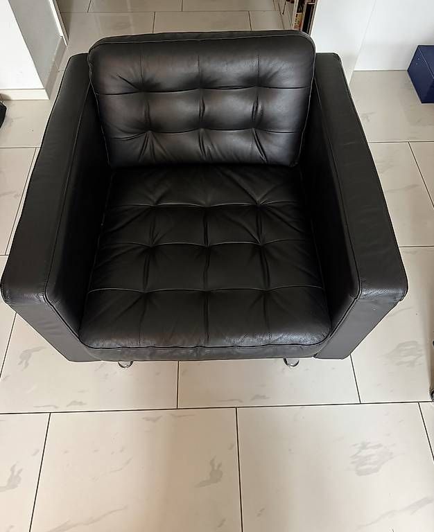 Sofas: IKEA Landskrona Ecksofa Leder + Sessel, schwarz – Gebraucht aus Eglisau von Ihsan02 1