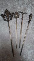 4 Anitke Fleischspiesse
