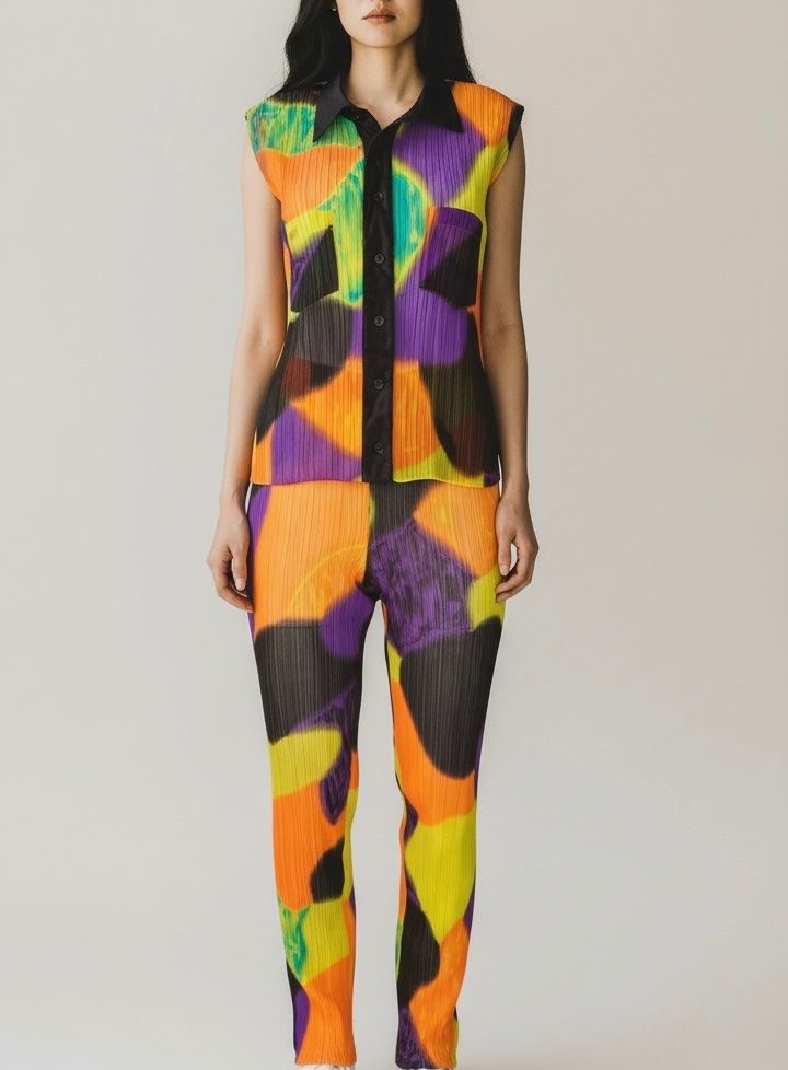 Issey Miyake Vestiti: Issey Miyake Plisséset multicolor Gr. M – Usato da Binningen venduto da Designerlabels