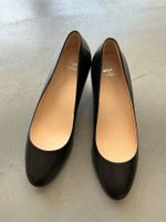 Navyboot Echtleder Pumps Schwarz