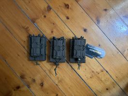 3x cordura double magazine pouches