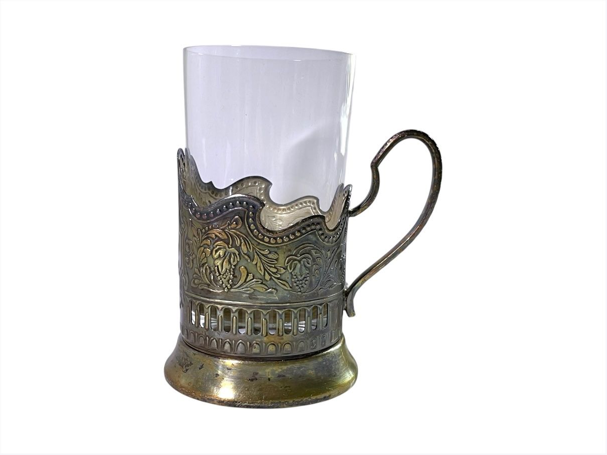 Tazze: Vintage Sowjetunion Raumfahrtprogramm Teeglas versilbert – Usato da Luzern venduto da woti-shop 2