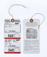 Chur Trin Mulin Postauto PTT Billett Gepäck Etikette Saurer