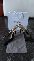 Dior slingback heels black fabric size 37 NP890CHF
