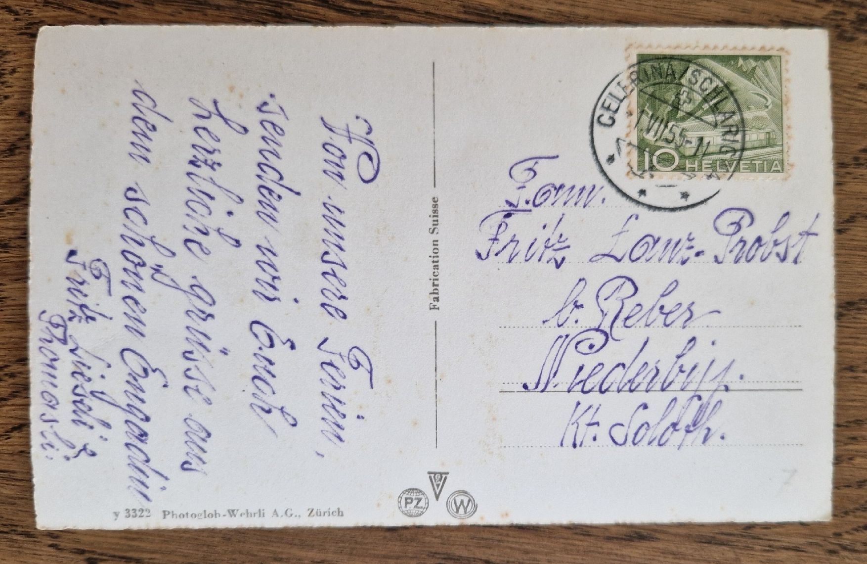 Cartoline postali: Celerina, 1955 Poststempel: CELERINA SCHLARIGNA – Usato da Ebikon venduto da Donar50 1
