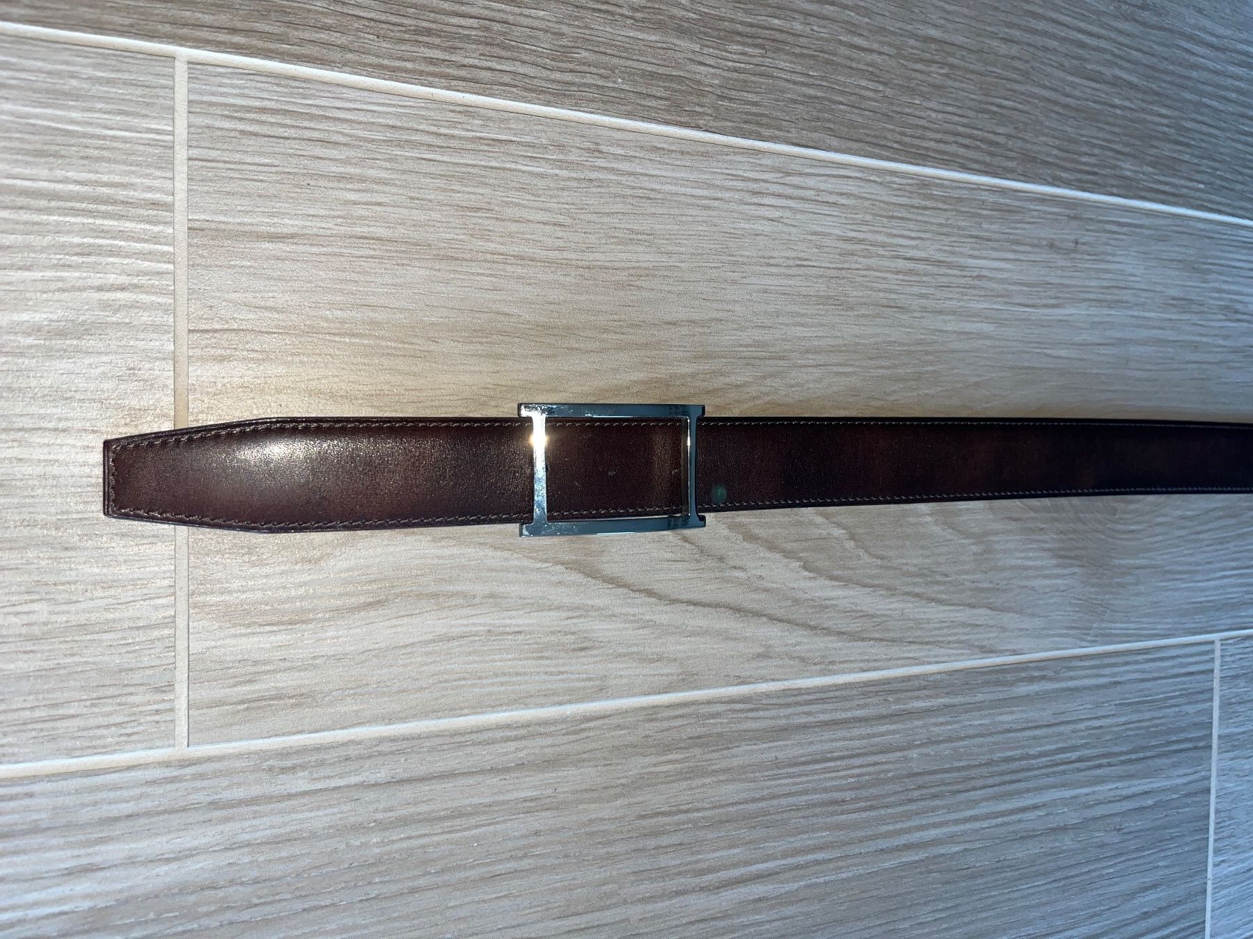 Cinture: Ceinture J.M. Weston réversible – Usato da Givrins venduto da Nicolux01 5