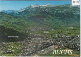Flugaufnahme Buchs-Werdenberg im Rheintal SG