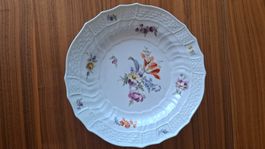 6 Meissen Essteller Blumen Knaufschwerter 1850-1924 I. Wahl