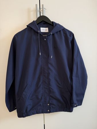 Lacoste Navy light Jacket, Hooded Jacket - Size 38, New!