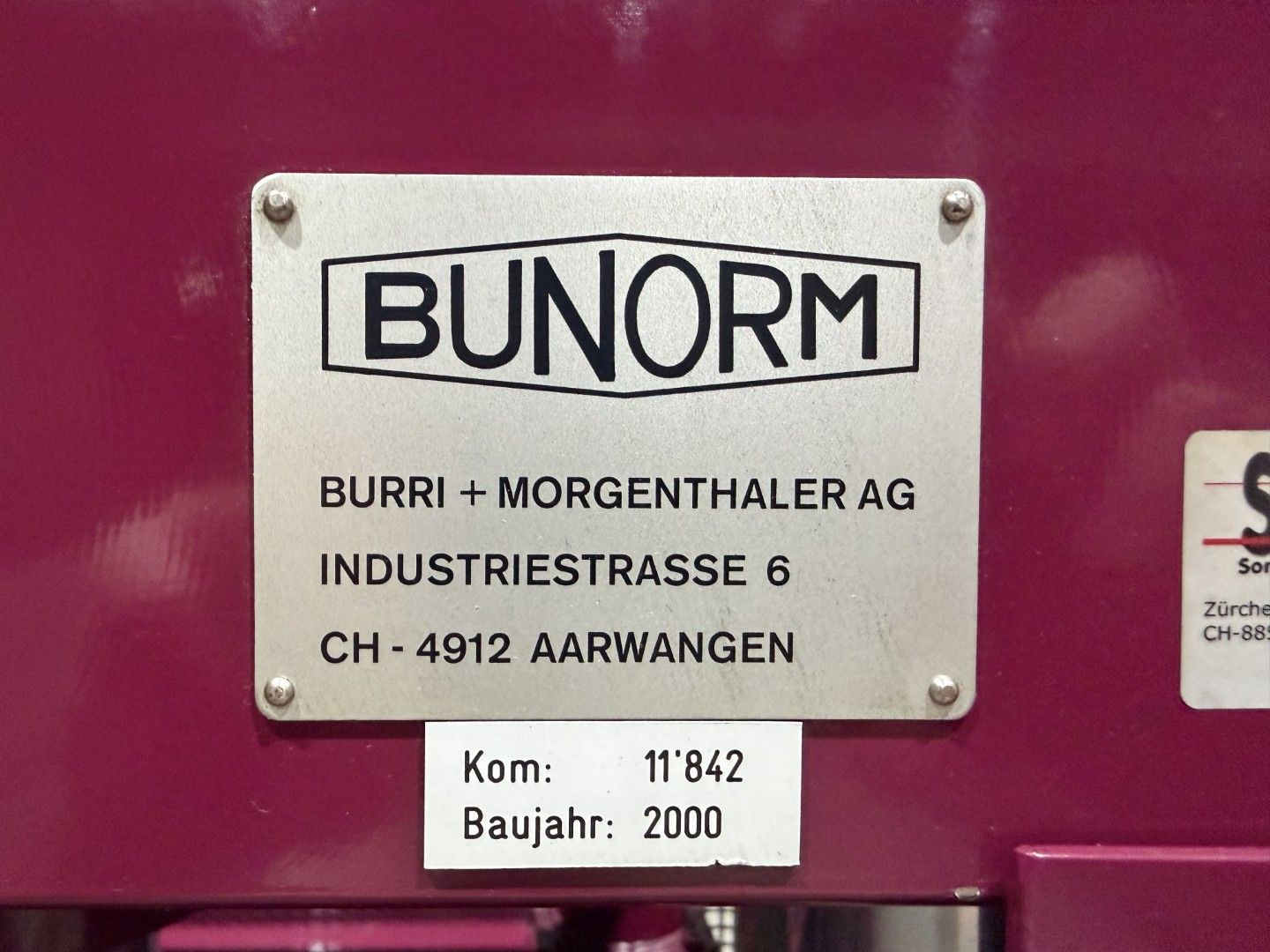 Altro per industria metallurgica: Heizpresse Bunorm – Usato da Zuchwil venduto da dragosmd-maschinen 7