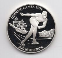 (2425) Buhtan, 300 Ngultrum 1992, Olympic Games, 1 Unze, pp