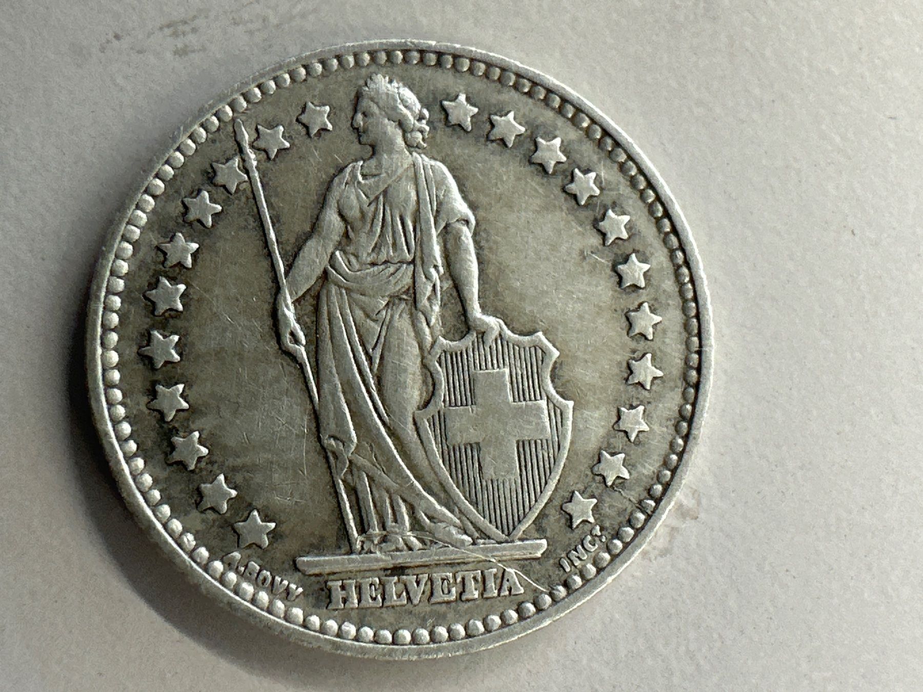 Tutti le monete: 1 Fr. Silber Schweiz 1955 ss – Usato da Herisau venduto da herau 1