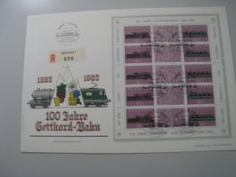Ersttagsbrief gross  100 Jahre Gotthard-Bahn 1982  (5)
