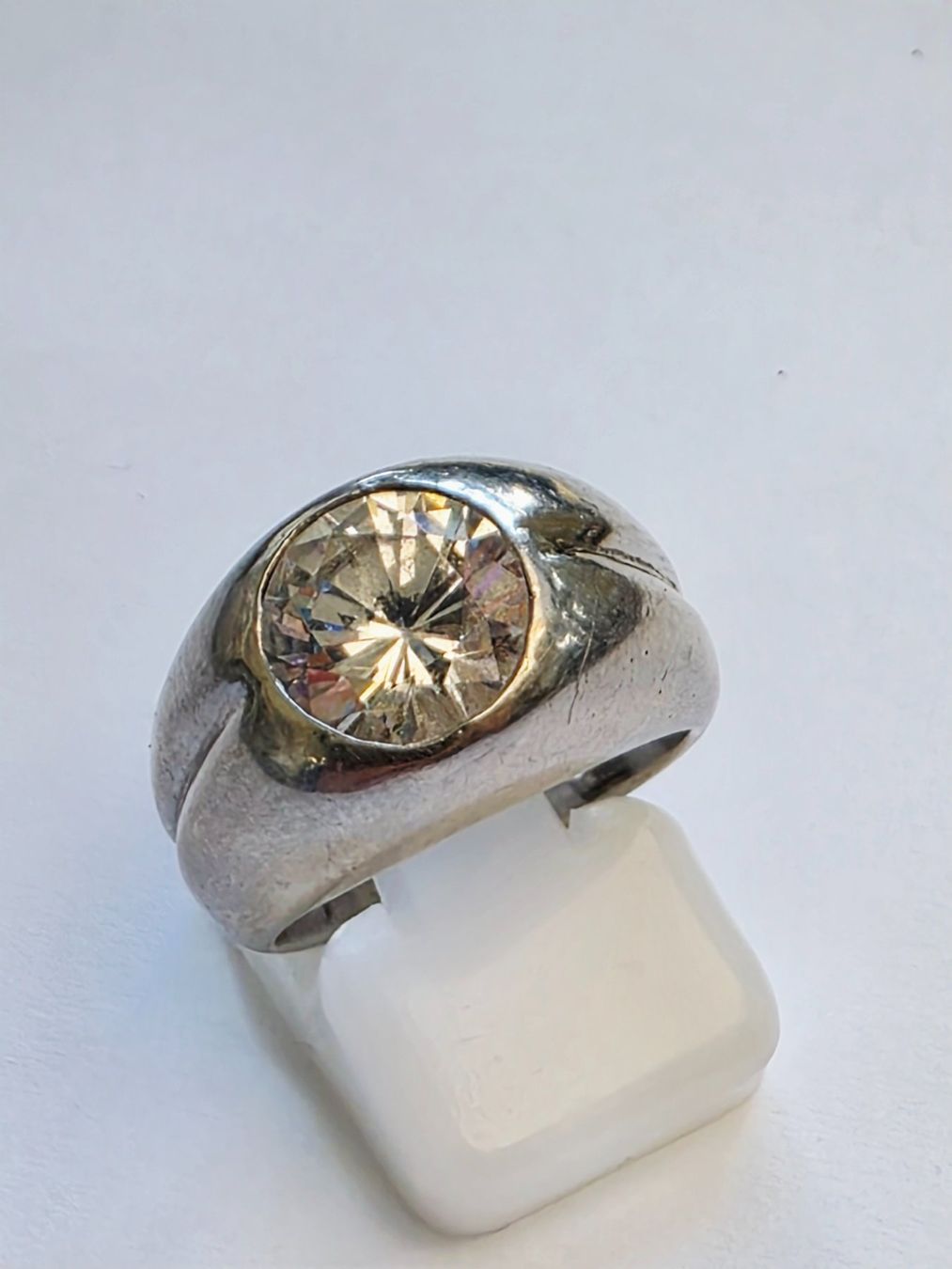 Anelli: Weissgold Ring mit 2 Carat Zirkon – Usato da Zürich venduto da Bieter04 6
