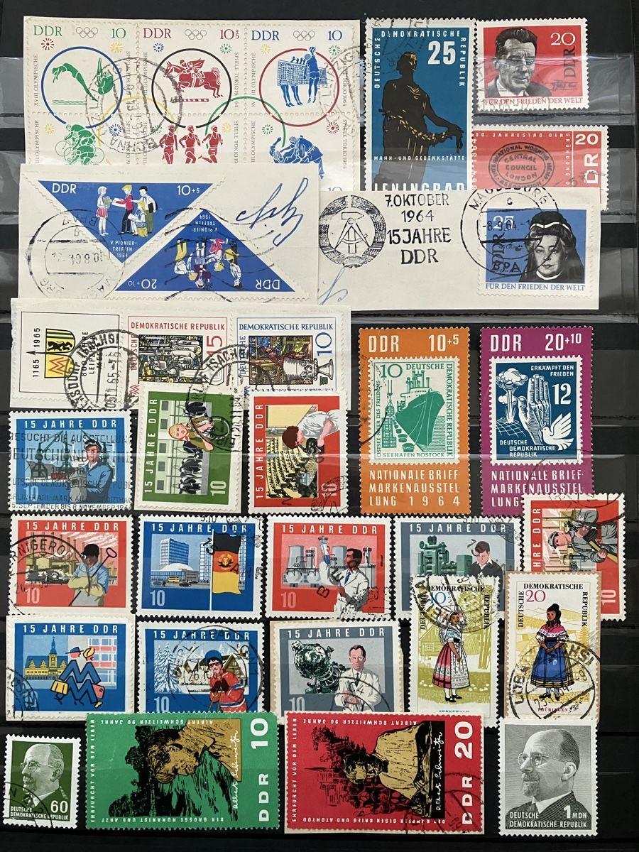 Alle Briefmarken: Deutschland DDR gest/postfr 6s 1962-66 – Gebraucht aus Cham von Diablo1232 3