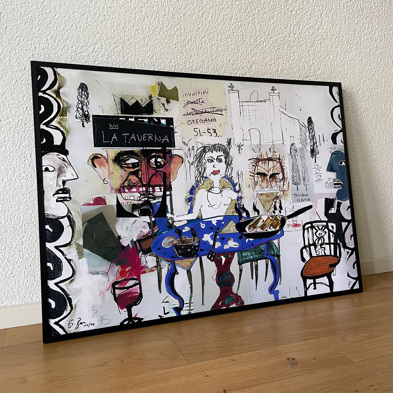 Poster & Bilder: Toscana Taverna Moderne Kunst Art Brut Bild Expressionismus – Neu (gemäss Beschreibung) aus St. Niklausen LU von Stefan_Bammert_Art