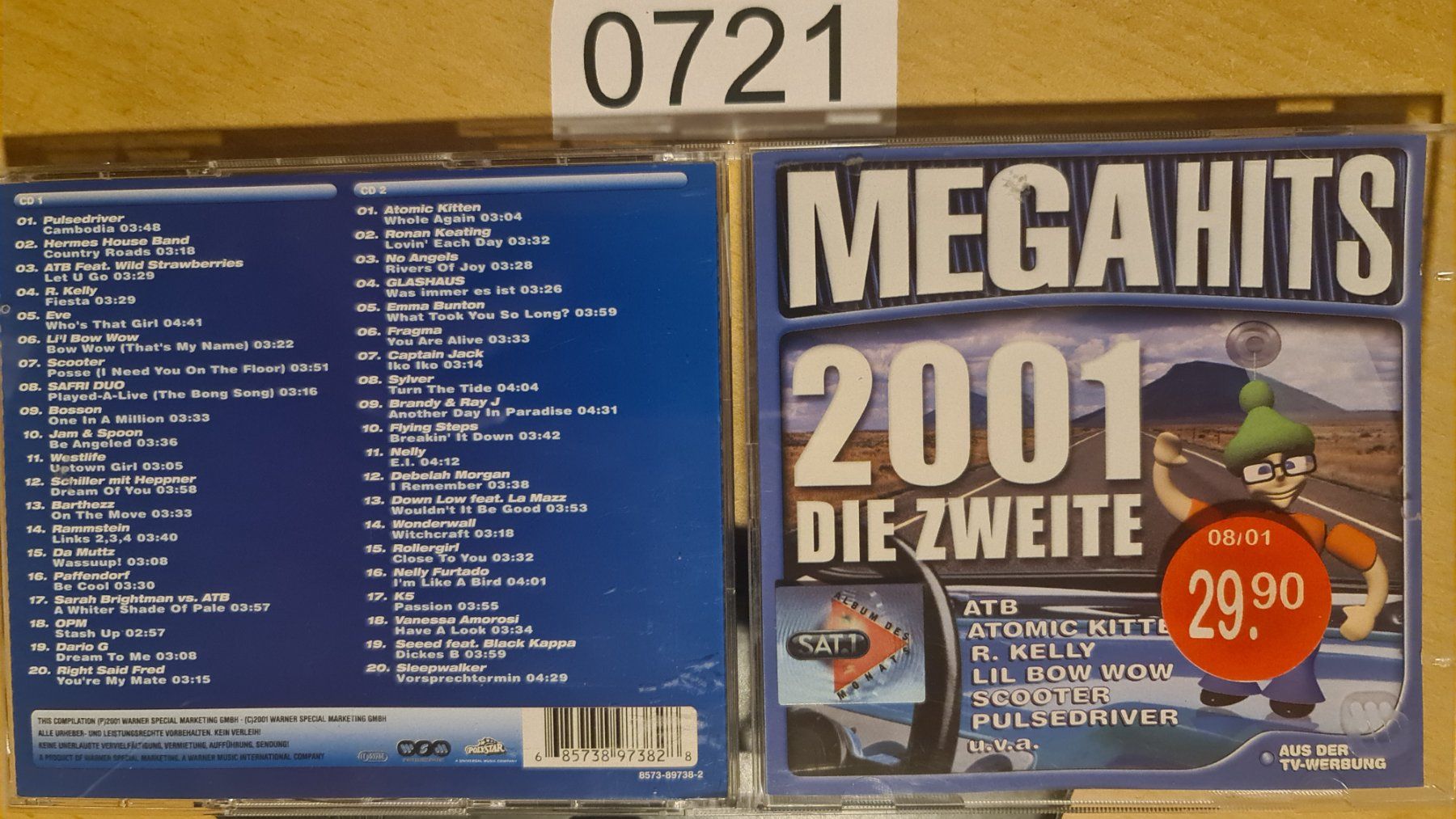 CD: MegaHits 2001 Die Zweite - Doppel CD – Usato da Dintikon venduto da Vexi