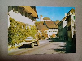 Wilchingen Schaffhausen Dorfpartie Traktor Autos