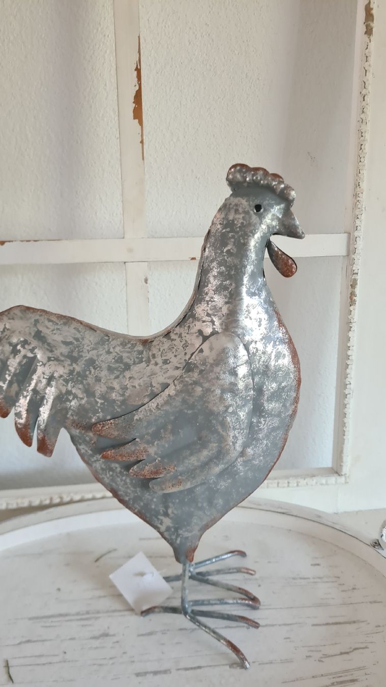 Statuette: Action cooles Metall Huhn Einzelstück – Nuovo e nell'imballaggio originale da Böttstein venduto da decodor-angi 1