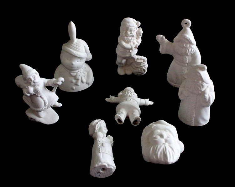 Kit bricolage: Rohkeramik /Schrühkeramik Weihnachtsdeko 5Stk. – Nuovo (secondo la descrizione) da Schlatt TG venduto da kreativ-atelier