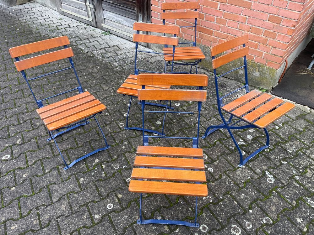 6er Set Biergartenstühle / klappbar Kaufen auf Ricardo