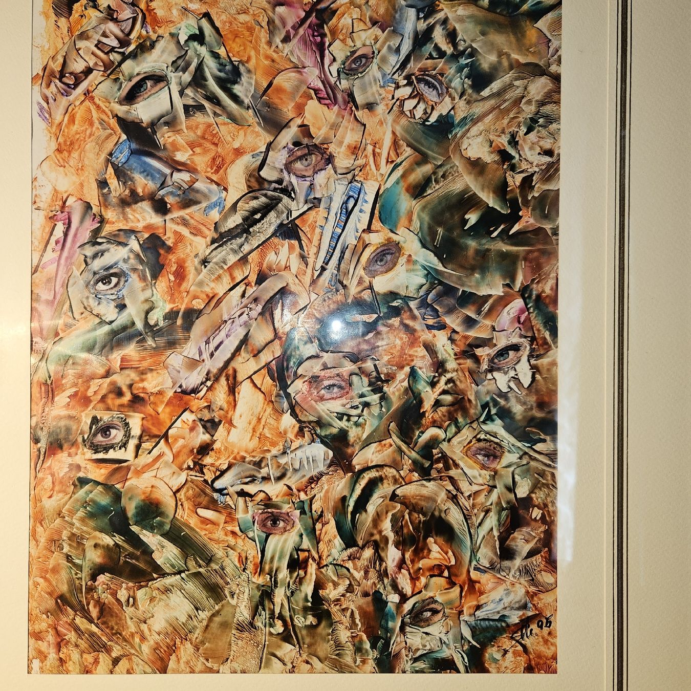 Gemälde: Abstraktes Bild, gerahmt, signiert , Kunstbild – Gebraucht aus Kriens von gra_fhn7 5