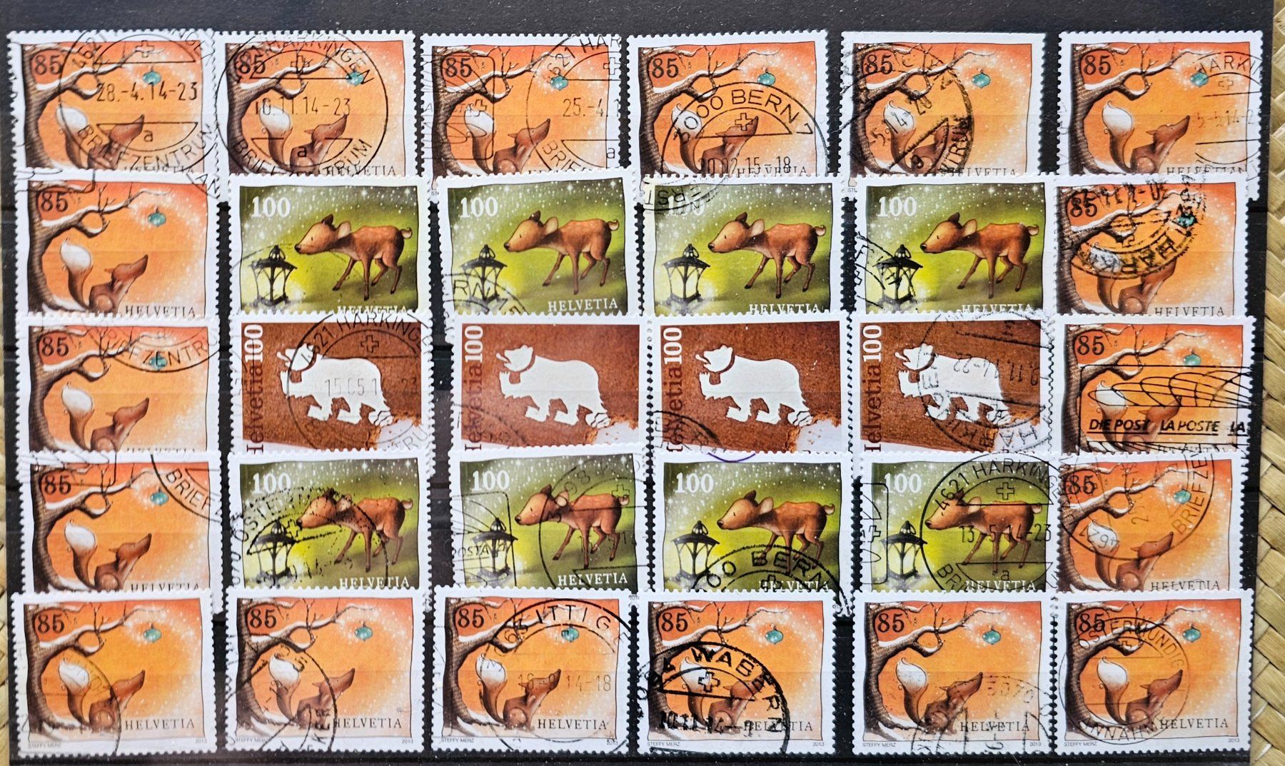 Tutti i francobolli: SUISSE multiples, décoratif – Usato da Les Valettes venduto da Nuba1