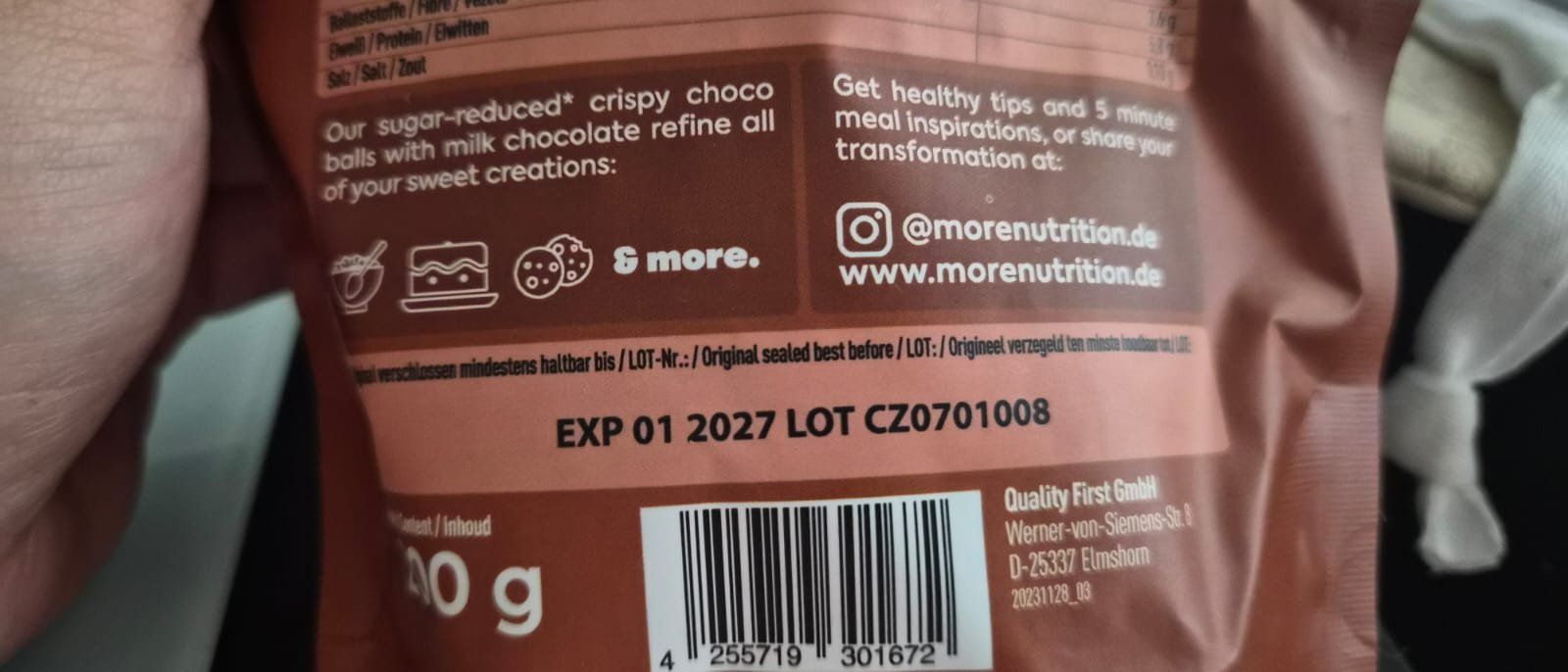 More Nutrition Aliments & Spécialités: More Nutrition Crispy Milk Choco Balls – D'occasion à Muhen par Serdbeeri 1