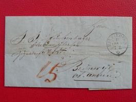 1858, Vorphilatelie-Brief "BoM" von EINSIEDELN mit INHALT.