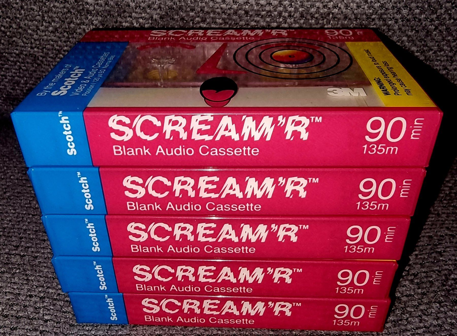 Musicassette: Cassettes SCOTCH"SCREAM R90" type I – Nuovo e nell'imballaggio originale da LAUSANNE venduto da Mistersound 1