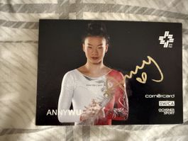 Anny Wu Autogrammkarte gymnastik signiert